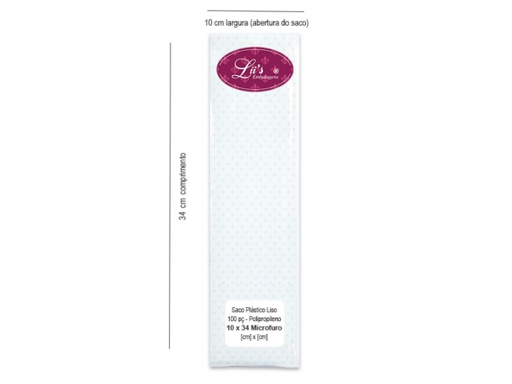 SACO MICROFURO 10X34 - 100 PÇ - 