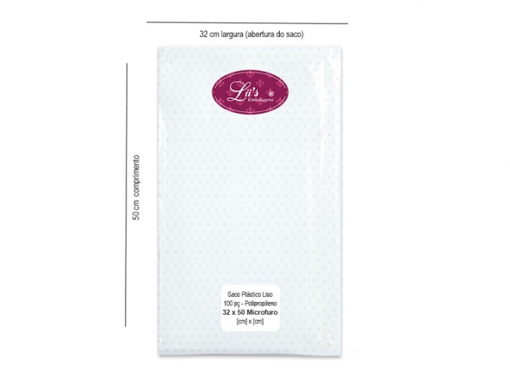 SACO MICROFURO 32X50 - 100 PÇ - 