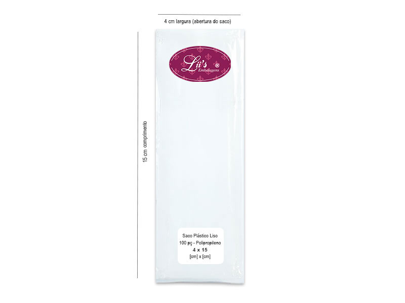 SACO LISO PP 4X15 - 100 PÇ - 