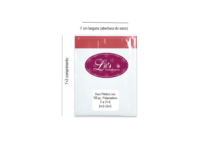 SACO LISO PP 7X7+3AD - 100 PÇ - 