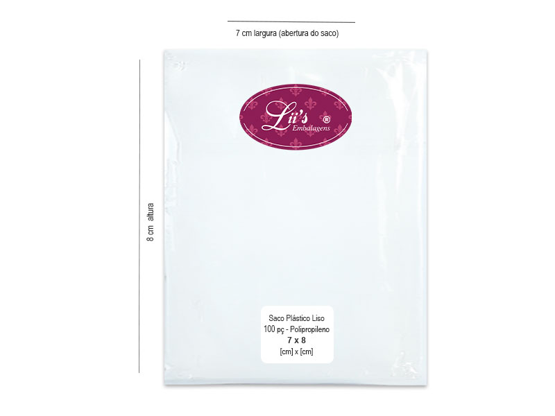 SACO LISO PP 7X8 - 100 PÇ - 