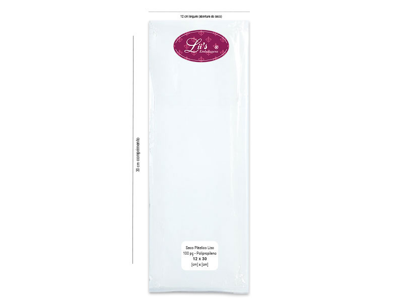 SACO LISO PP 12X30 - 100 PÇ