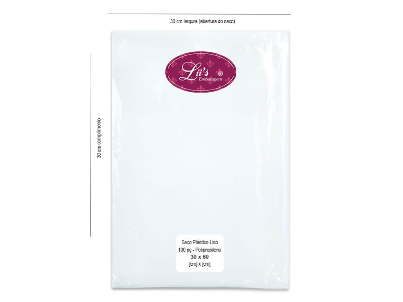 SACO LISO PP 30X60 - 100 PÇ