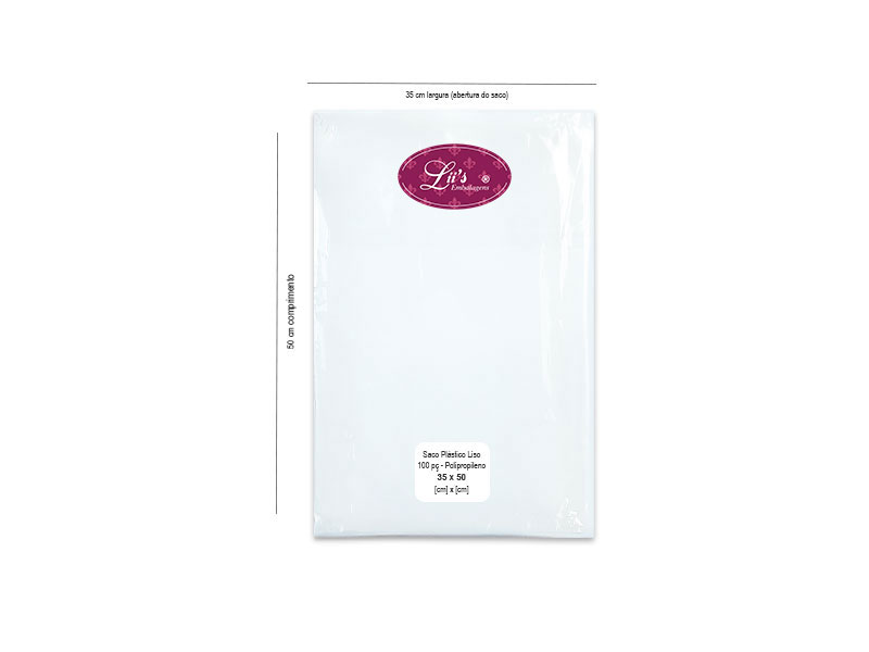 SACO LISO PP 35X50 - 100 PÇ