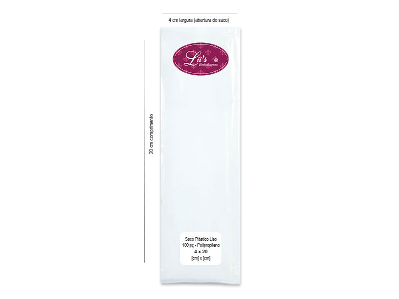  - SACO LISO PP 4X20 - 100 PÇ