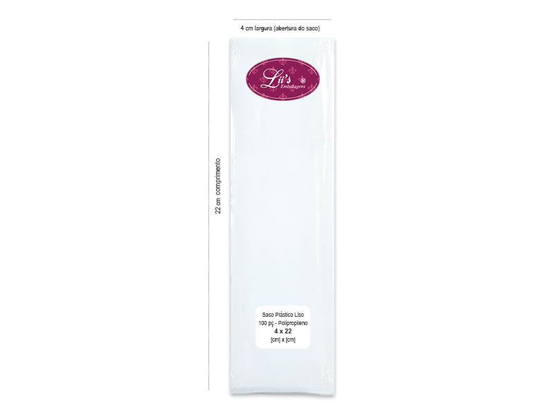  - SACO LISO PP 4X22 - 100 PÇ
