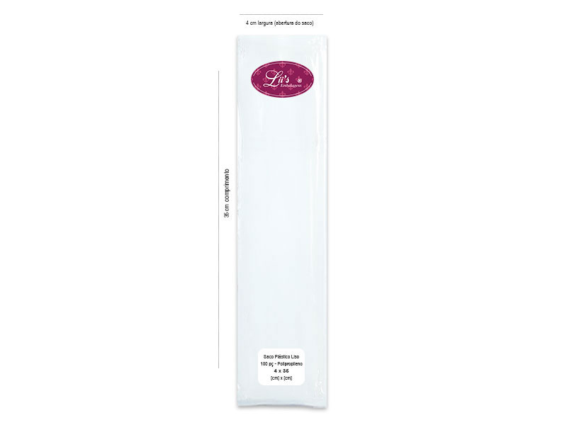 SACO LISO PP 4X35 - 100 PÇ