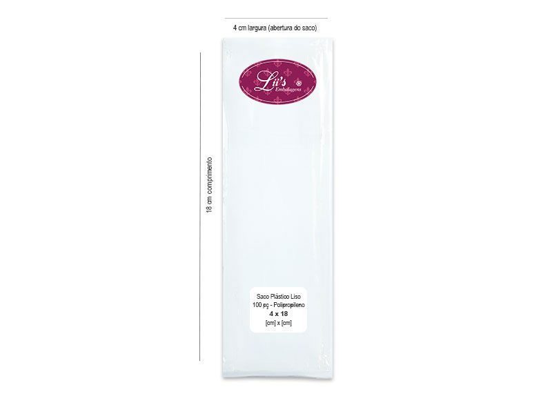  - SACO LISO PP 4X18 - 100 PÇ