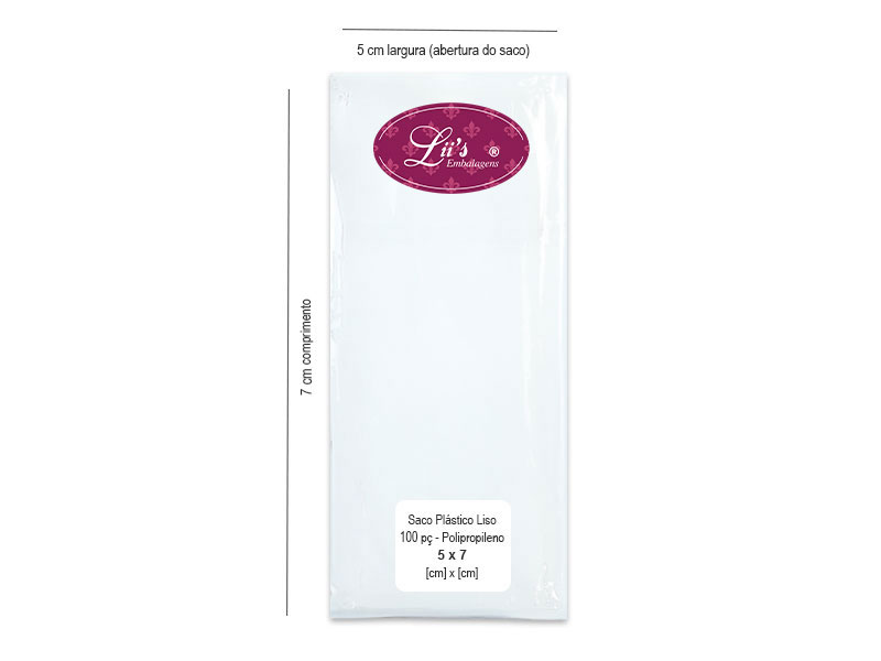 SACO LISO PP 5X7 - 100 PÇ