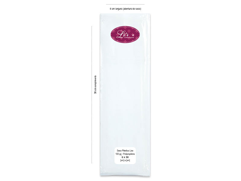 SACO LISO PP 6X30 - 100 PÇ