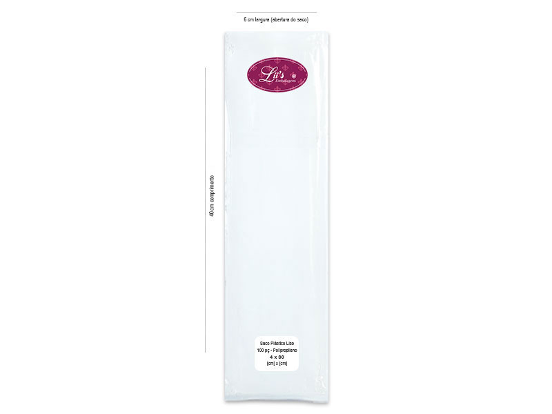 SACO LISO PP 6X40 - 100 PÇ