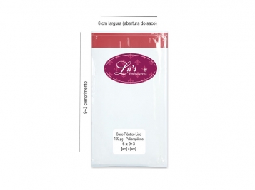  - SACO LISO PP 6X9+3AD - 100 PÇ