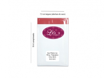  - SACO LISO PP 7.5X10+3AD - 100 PÇ