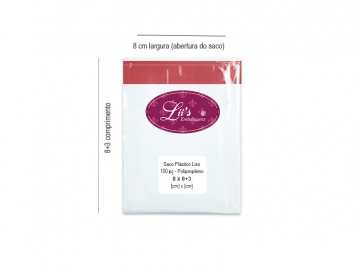  - SACO LISO PP 8X8+3AD - 100 PÇ